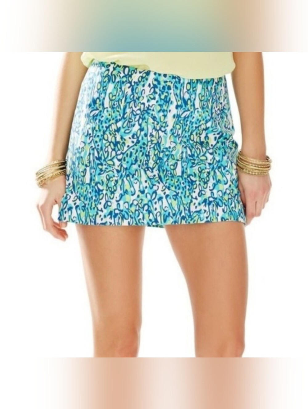 Lilly Pulitzer Ella Sea Blue Its A Stretch Skort